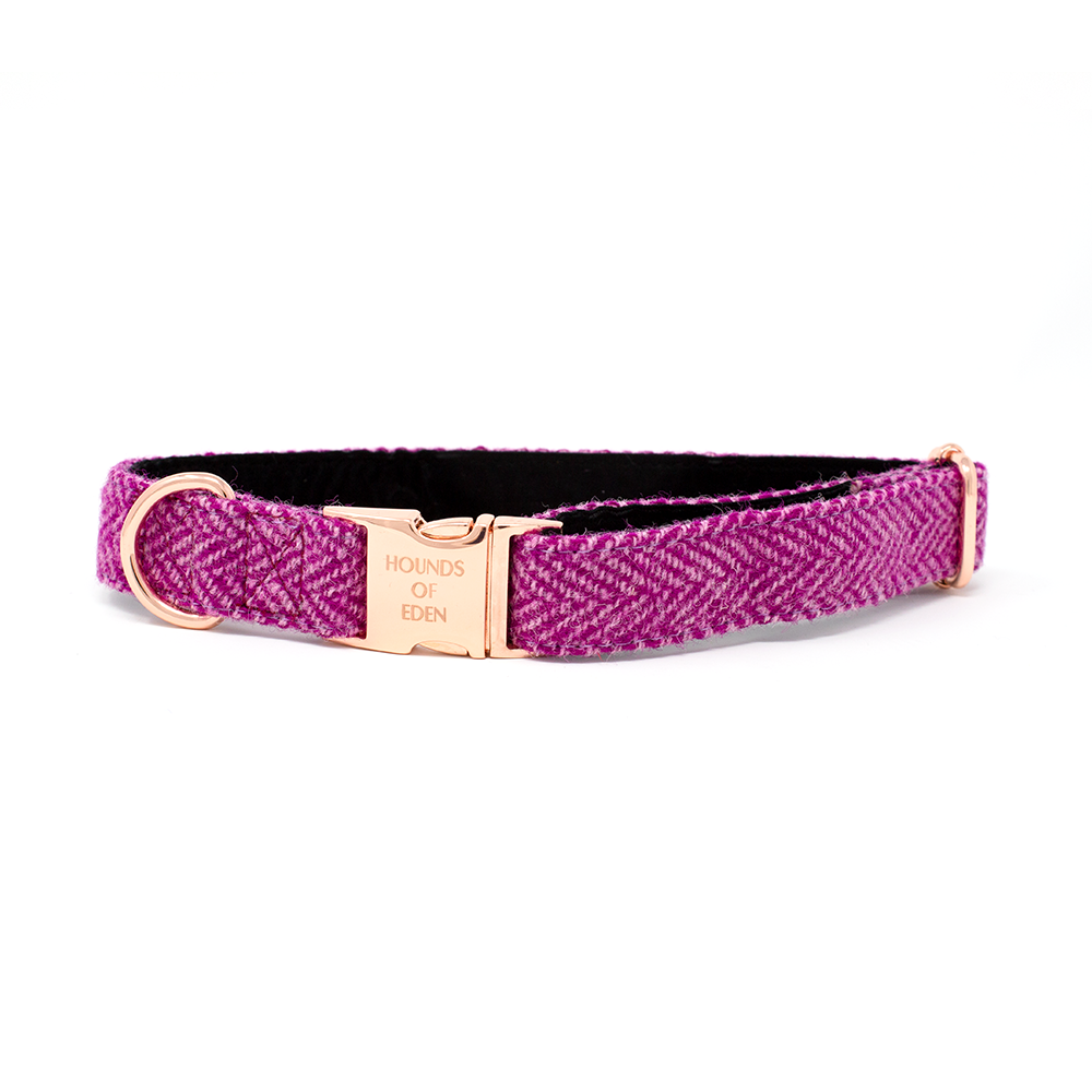 Bella Pink Herringbone Dog Harness