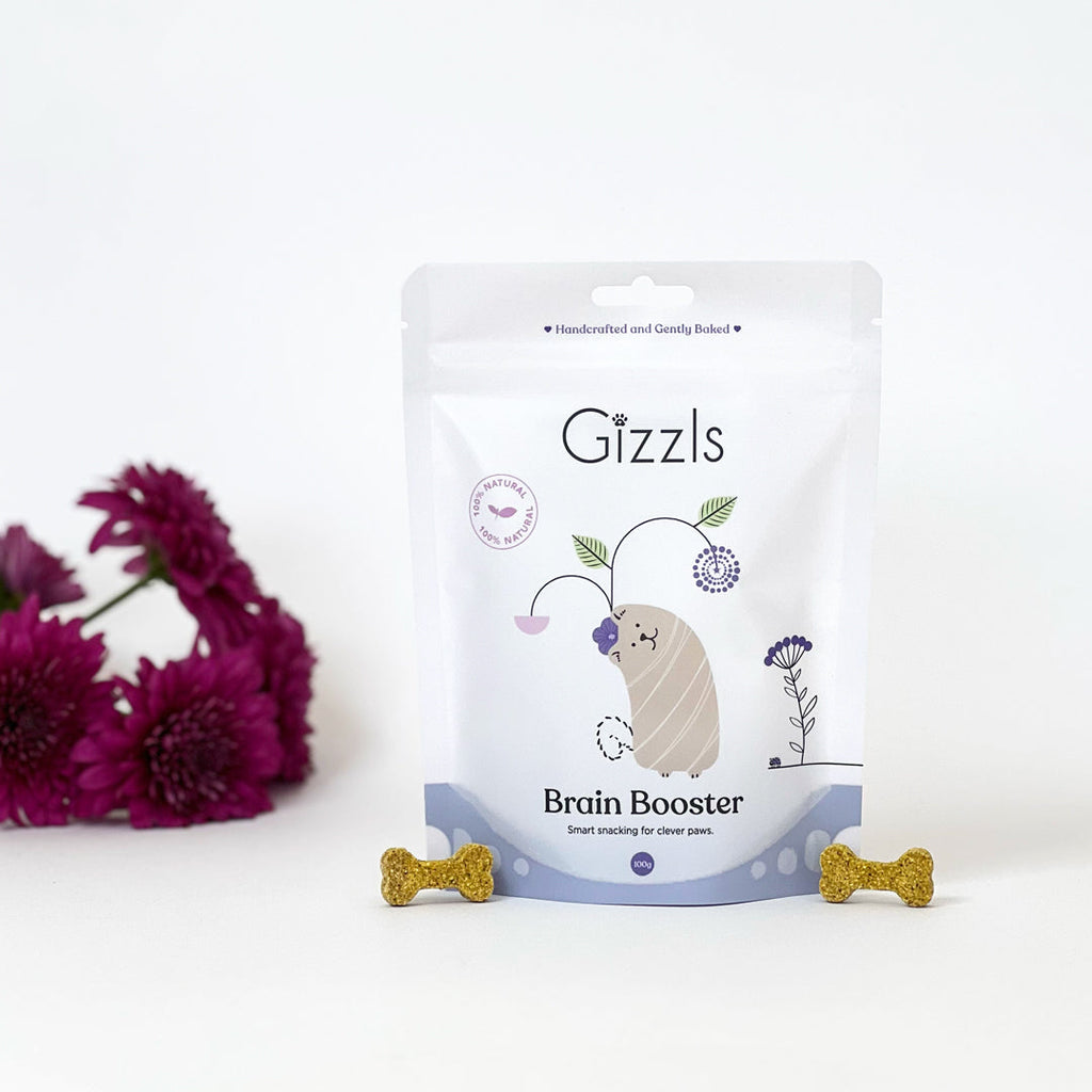 GIZZLS BRAIN BOOSTER – SMALL DOG TREATS (100G)