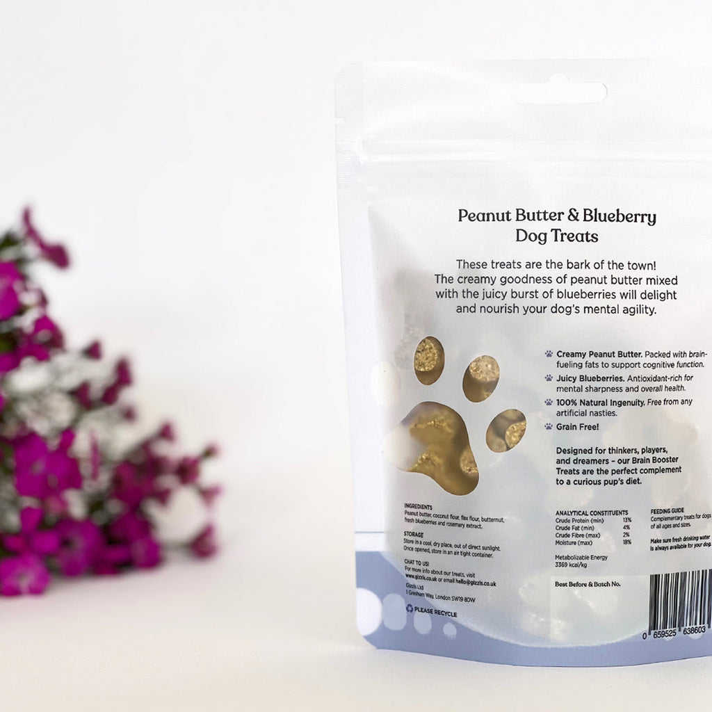GIZZLS BRAIN BOOSTER – SMALL DOG TREATS (100G)