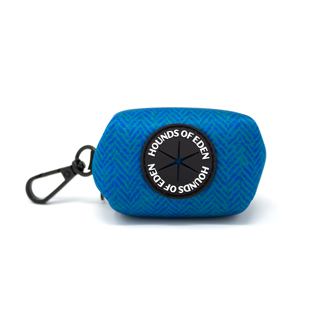 Bruce Blue & Teal Herringbone Tweed-Inspired Dog Harness
