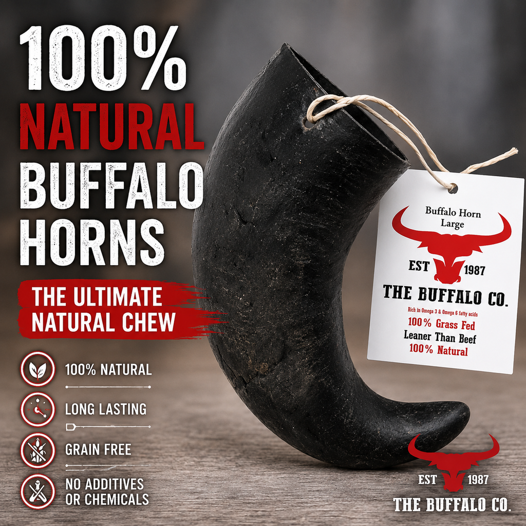 Buffalo Horn Dog Chew – Large (6-8 inch)