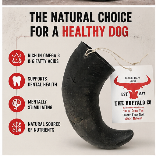 Buffalo Horn Dog Chew – Large (6-8 inch)