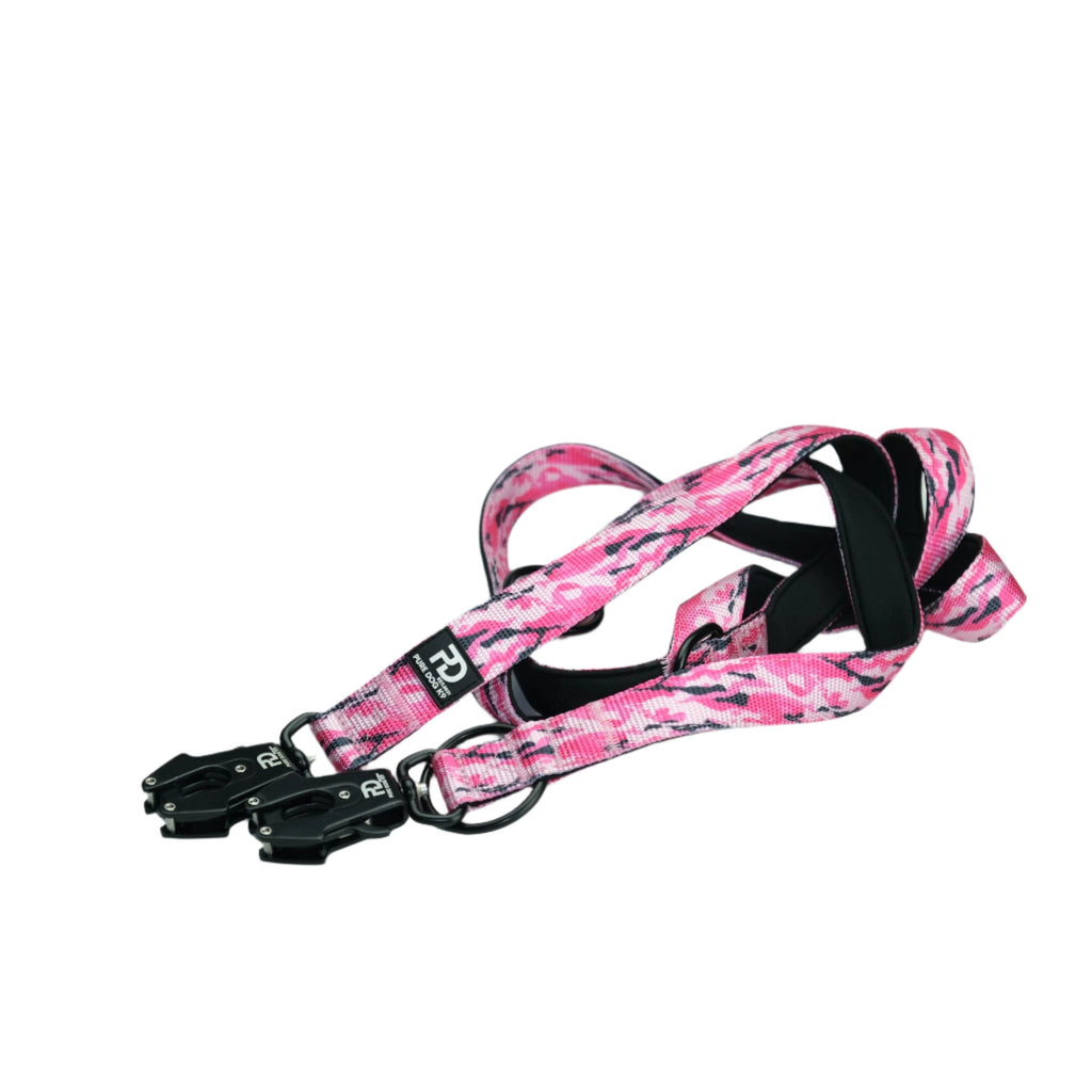 Pink Camo Multifunctional Dog Lead 🐾