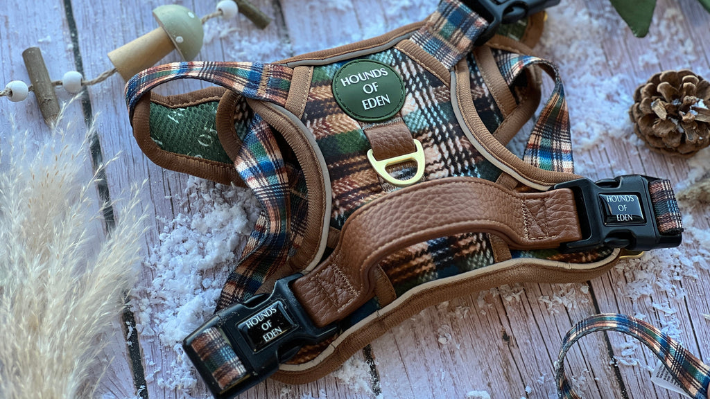 Oak Forest Plaid Supaw Strong Lite™ Dog Harness 🌲