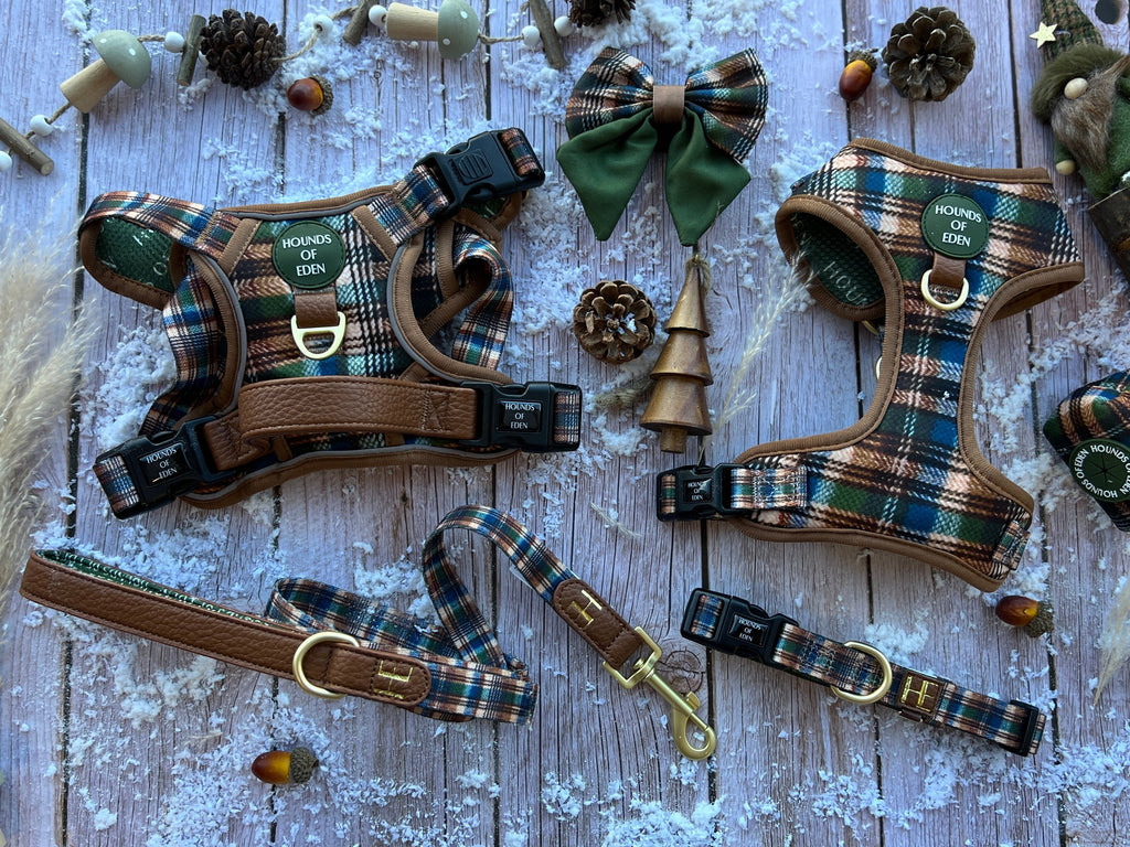 Oak Forest Plaid Supaw Strong Lite™ Dog Harness 🌲