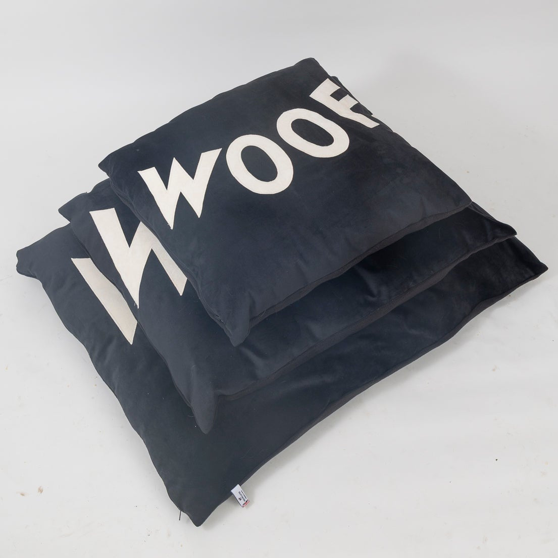 Big WOOF Black Velvet Dog Bed 🐾