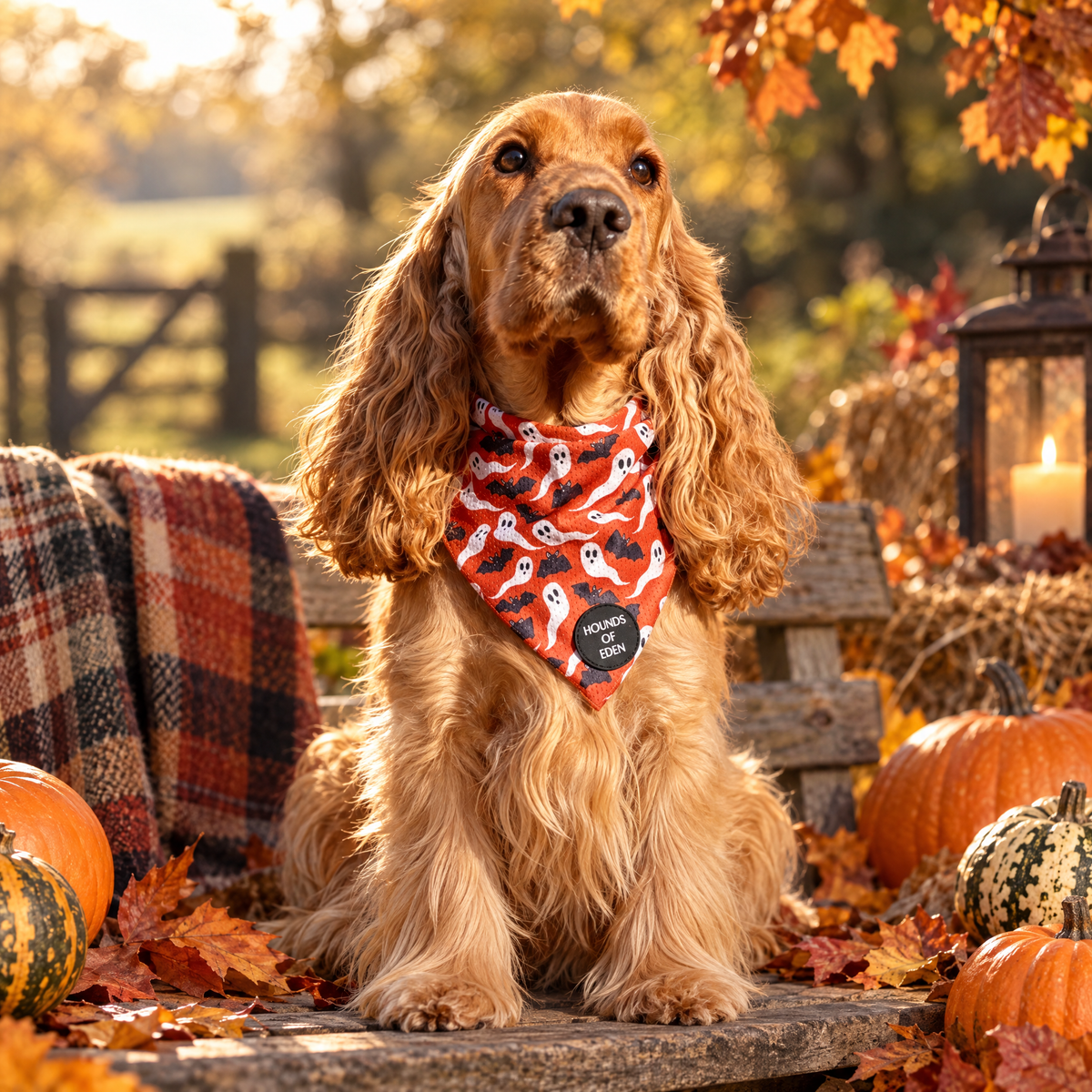 Bats & Ghosts Halloween Dog Bandana