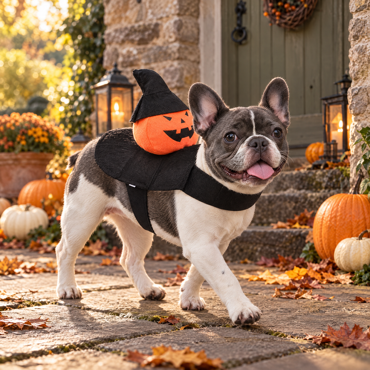 Ghost & Pumpkin Ghost Halloween Dog Costume
