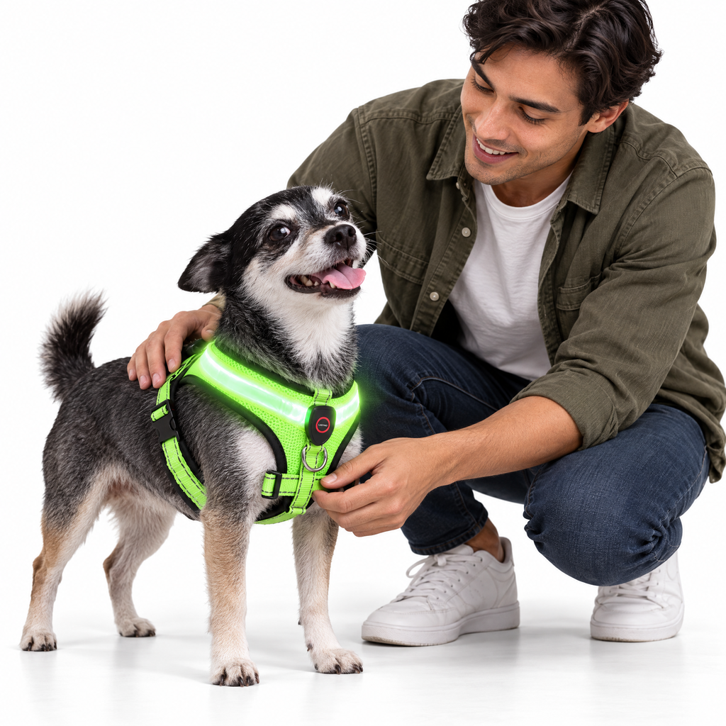 USB Rechargeable LED Dog Harness