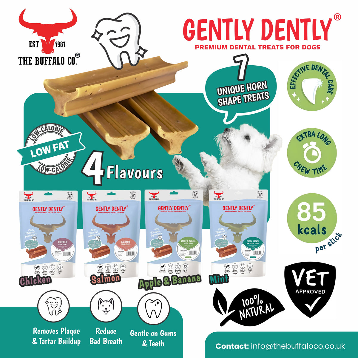 Gently Dently Chicken Dental Treats – 175g