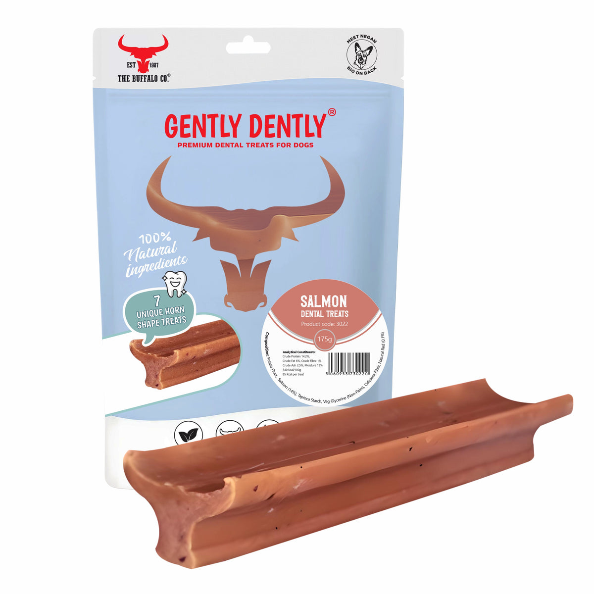 Gently Dently Salmon Dental Dog Treats – 175g