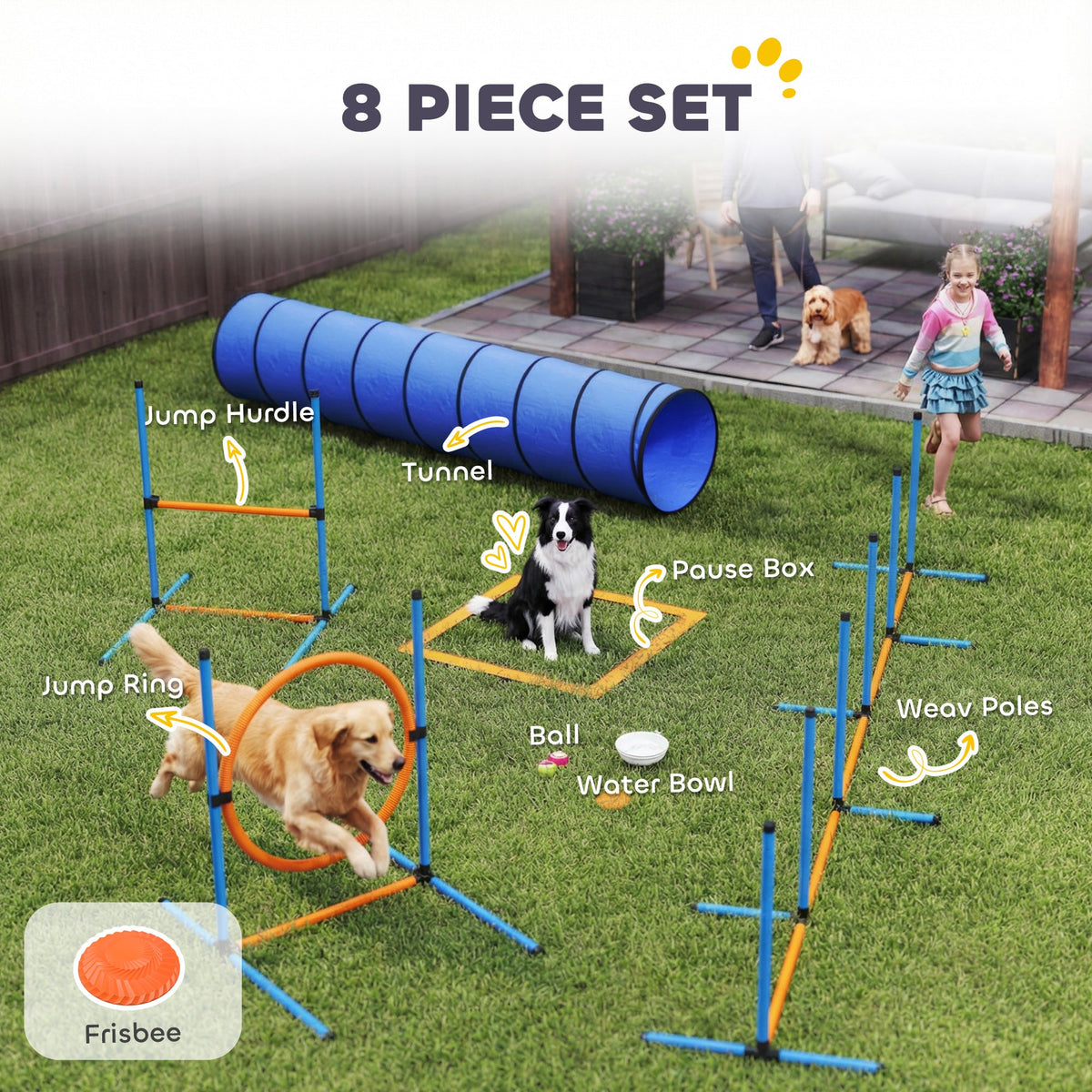 PawHut 8-Piece Dog Agility Training Set 🐾