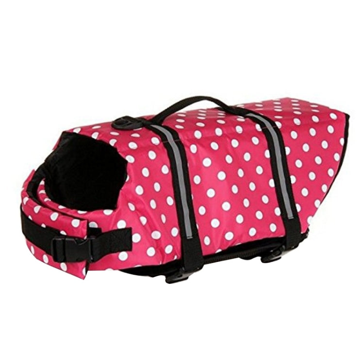 Reflective Dog Swimming Vest – Pink Dot, Size S
