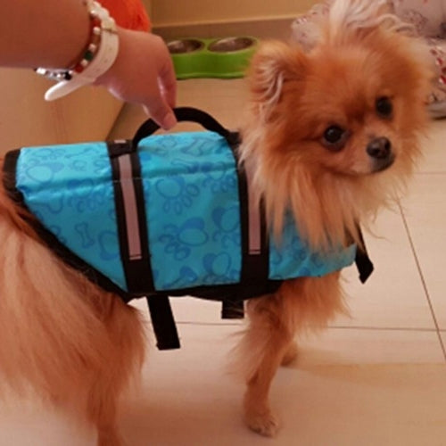 Reflective Dog Swimming Vest – Pink Dot, Size S