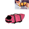Reflective Dog Swimming Vest – Pink Dot, Size S