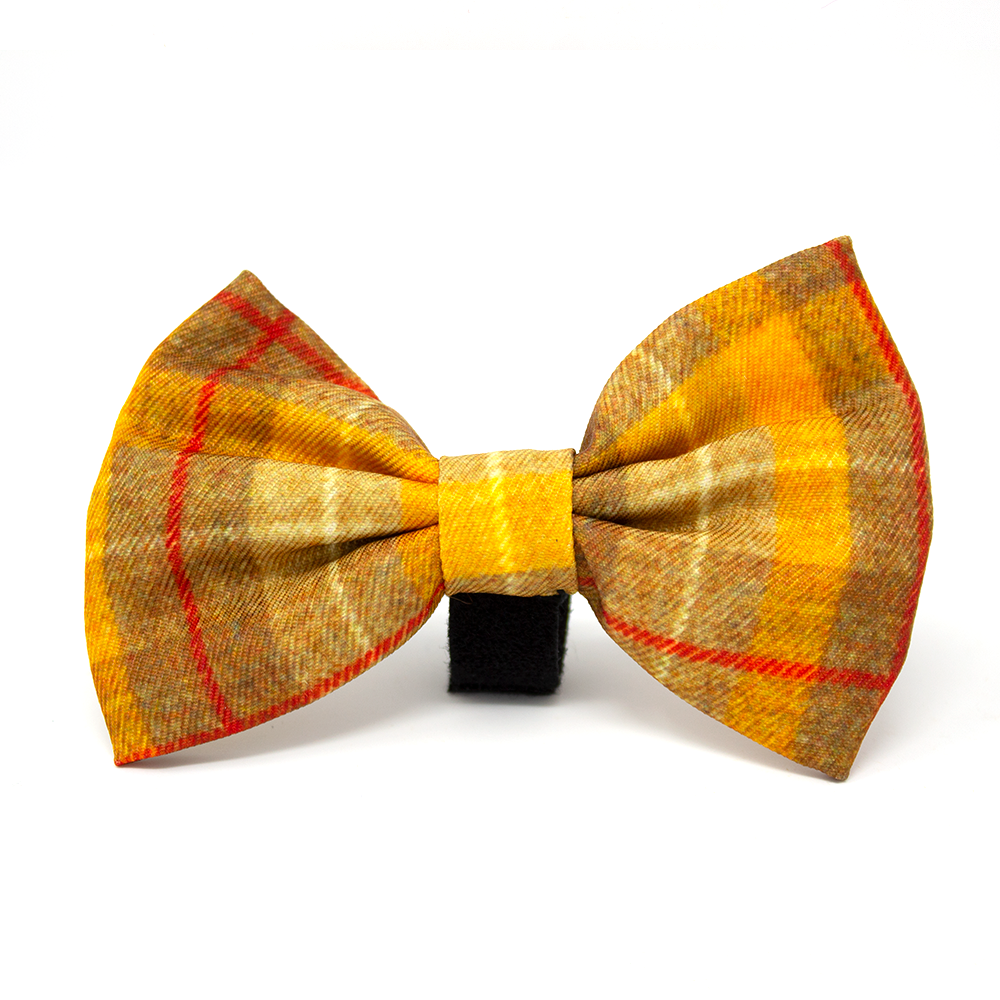 Honey Tweed-Effect Dog Bow Tie
