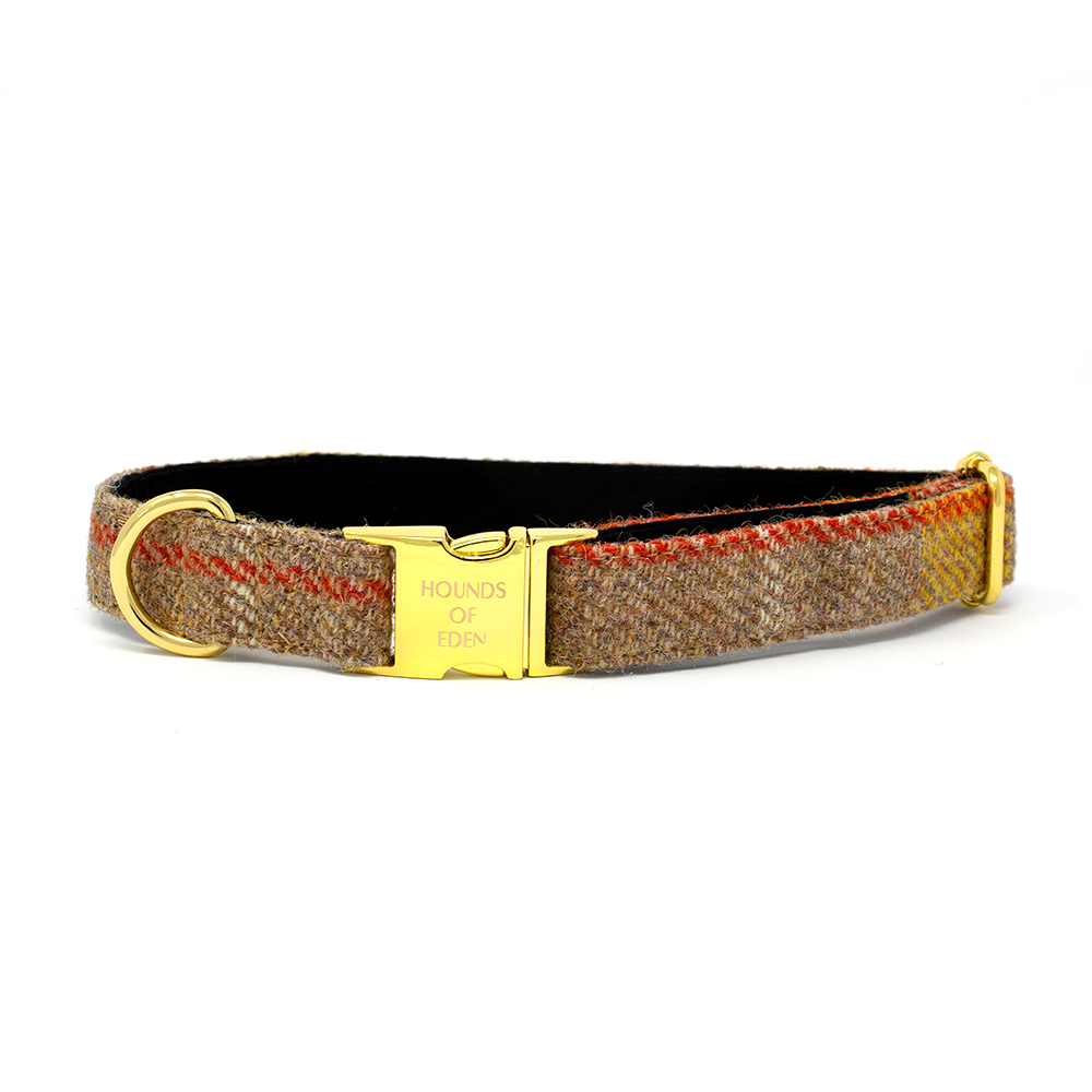 Honey Yellow Check Dog Harness