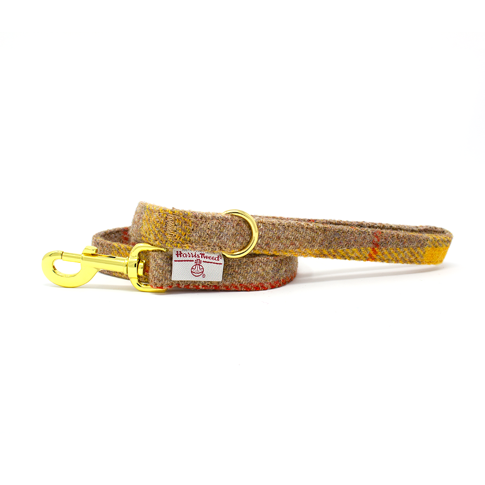 Honey Yellow Check Dog Harness