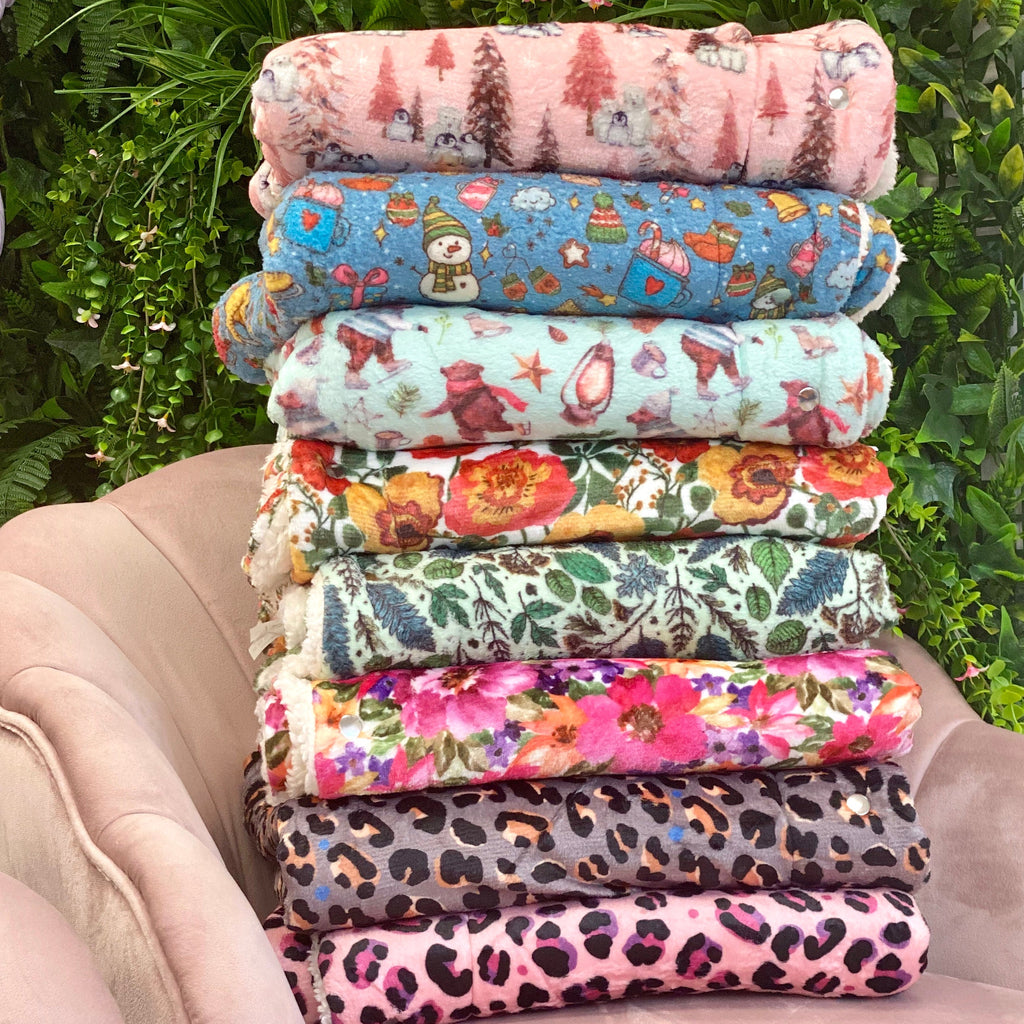 Steel Leopard Snuggle Blanket