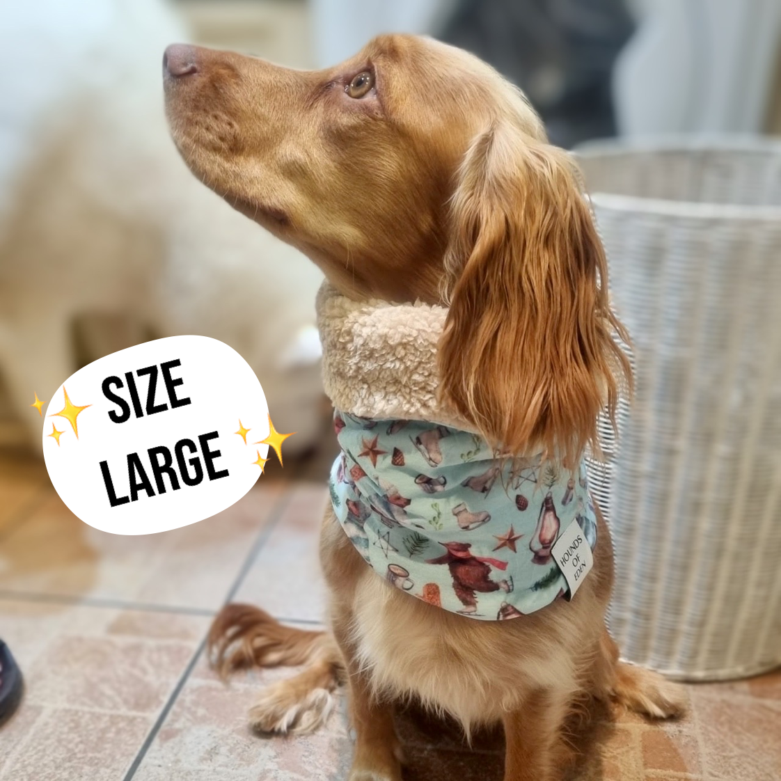 Arctic Wonderland Reversible Dog Snood