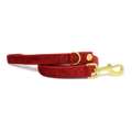 Ruby Red Velvet Dog Lead