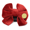 Ruby Red Velvet Sailor Dog Bow Tie