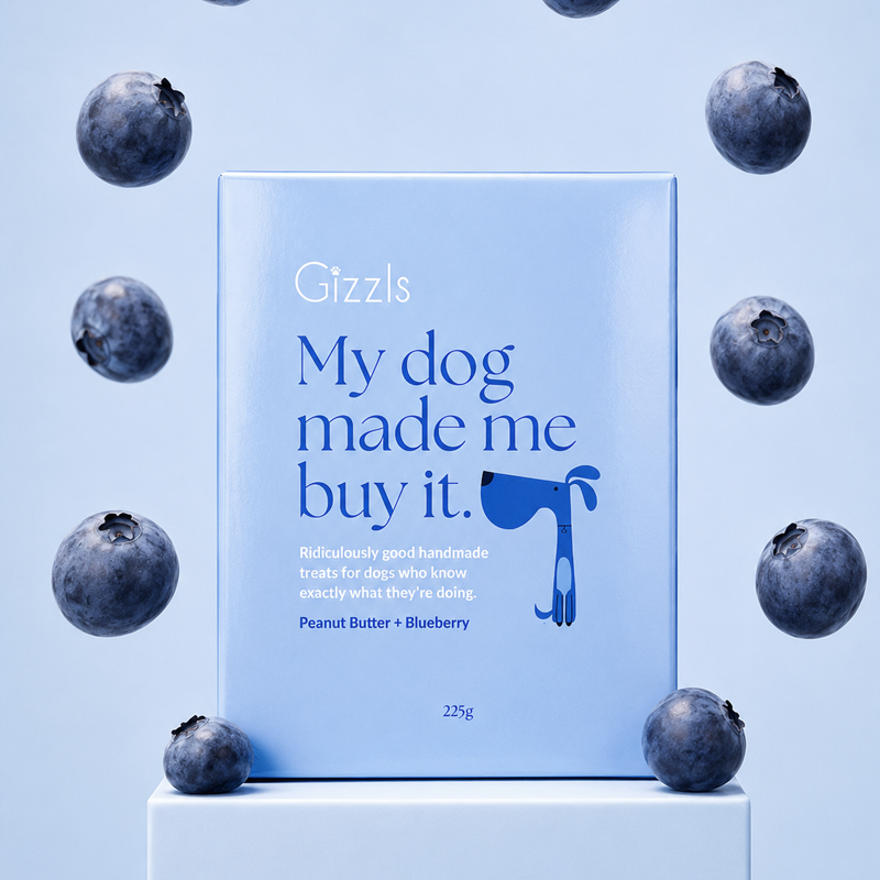 Peanut Butter & Blueberry Dog Treats | Gizzls | DOG & PURPOSE