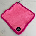 Mini Dog Towel + Clip – Hot Pink