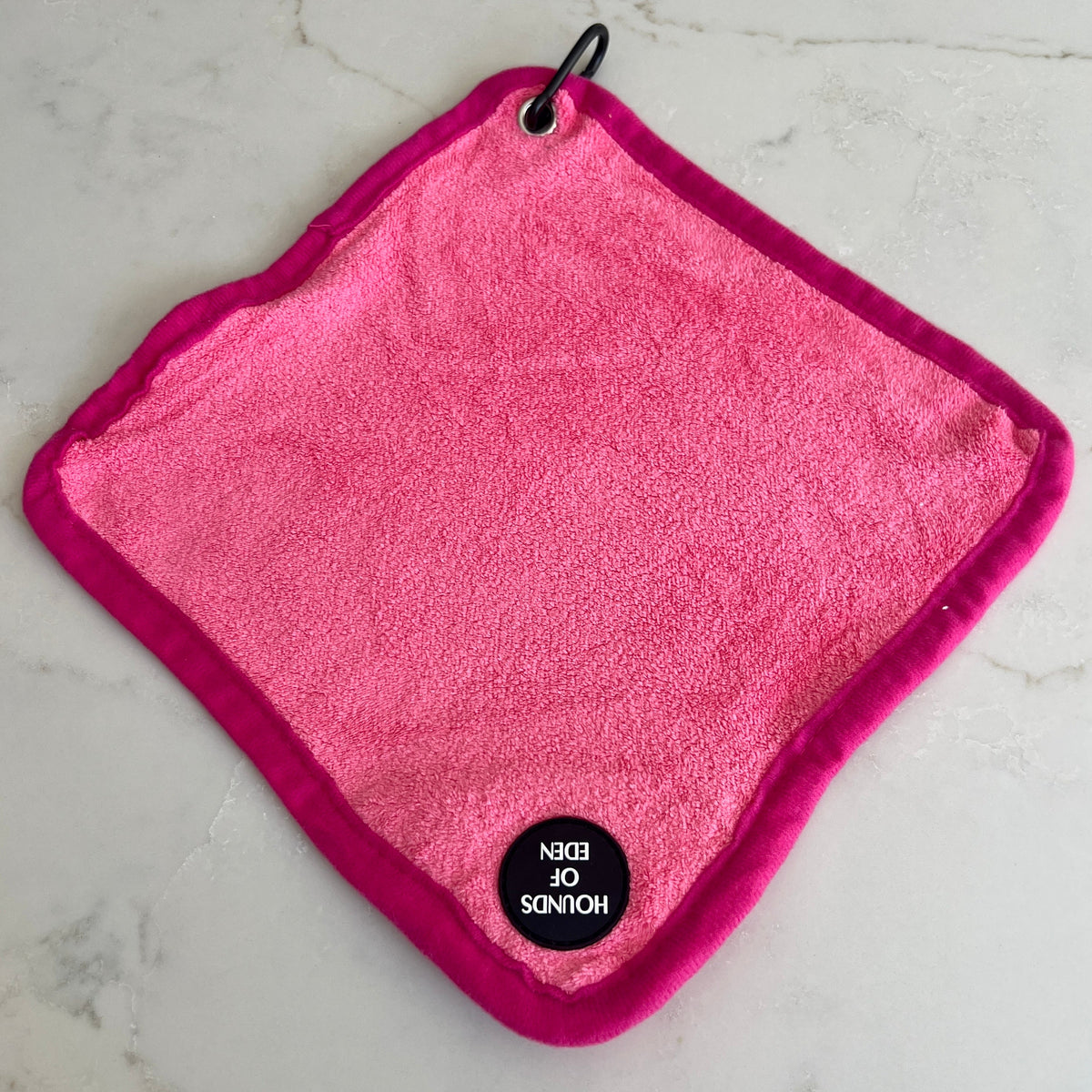 Mini Dog Towel + Clip – Hot Pink
