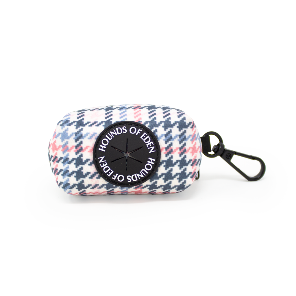 Pink Houndstooth Vegan Leather Dog Collar