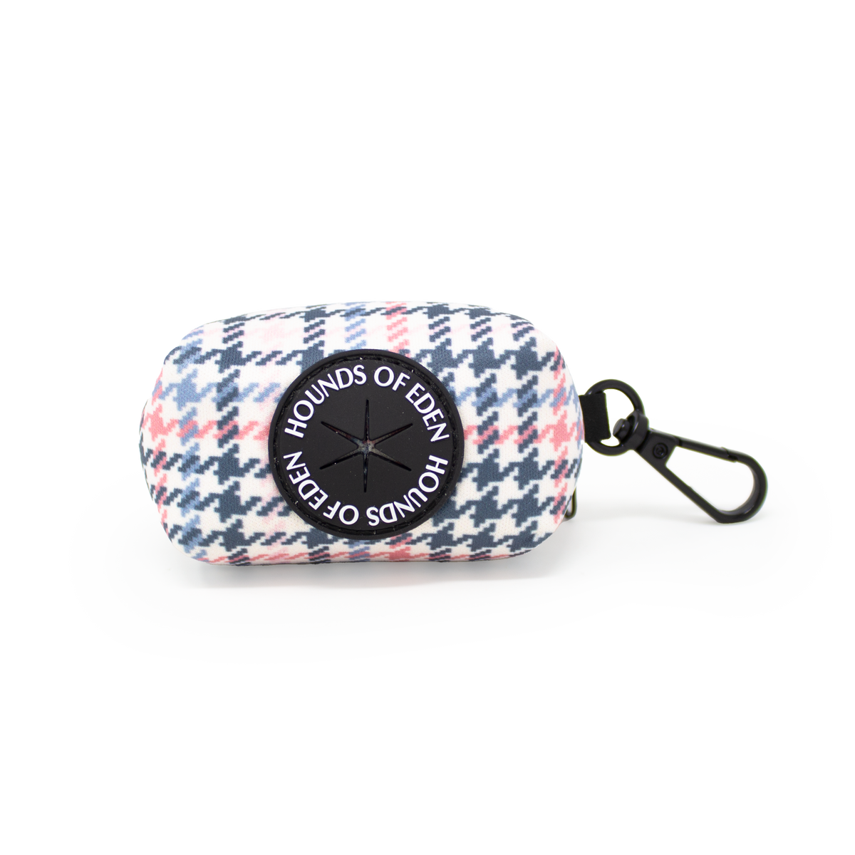 Pink Houndstooth Vegan Leather Dog Collar