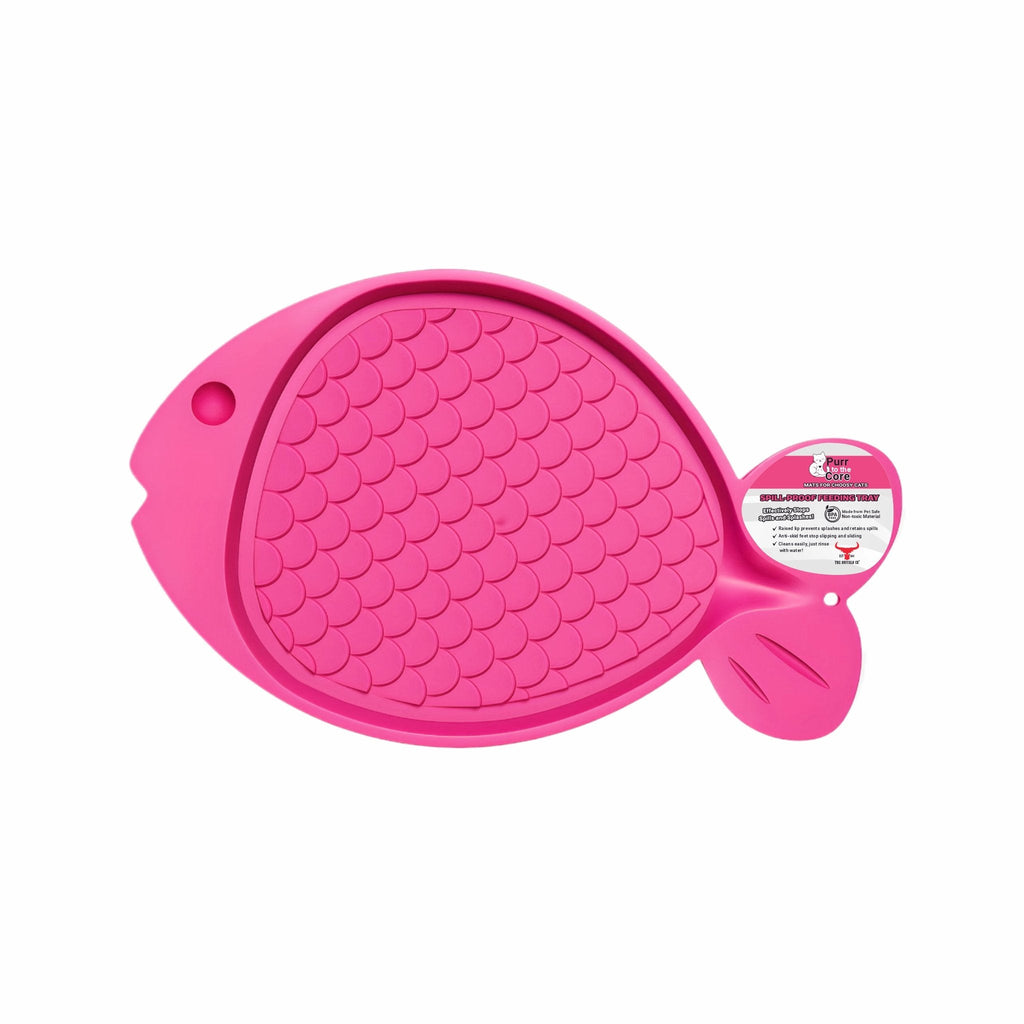 Pink Slip-Proof Cat Feeding Mat