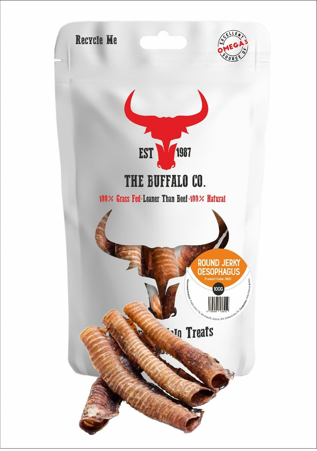 Buffalo trachea dog treats