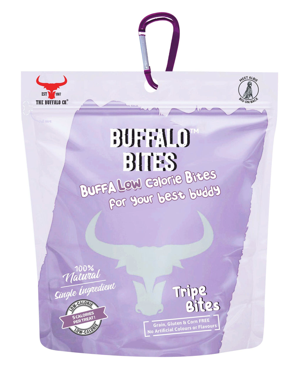 Buffalo Bites Tripe Dog Treats – 50g