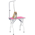 PawHut Foldable Dog Grooming Table with Adjustable Arm