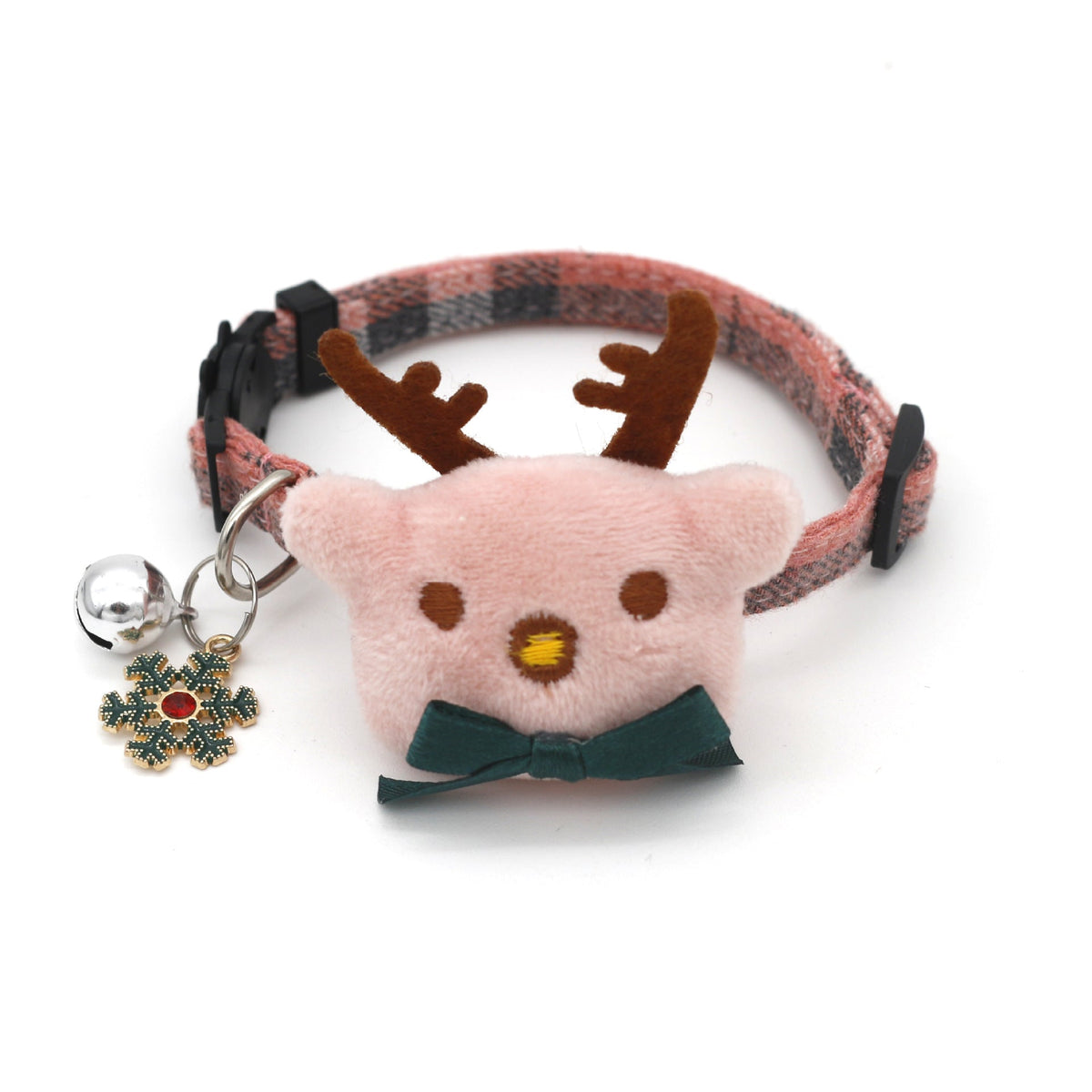 Christmas Plaid Dog Collar with Bow 🎄