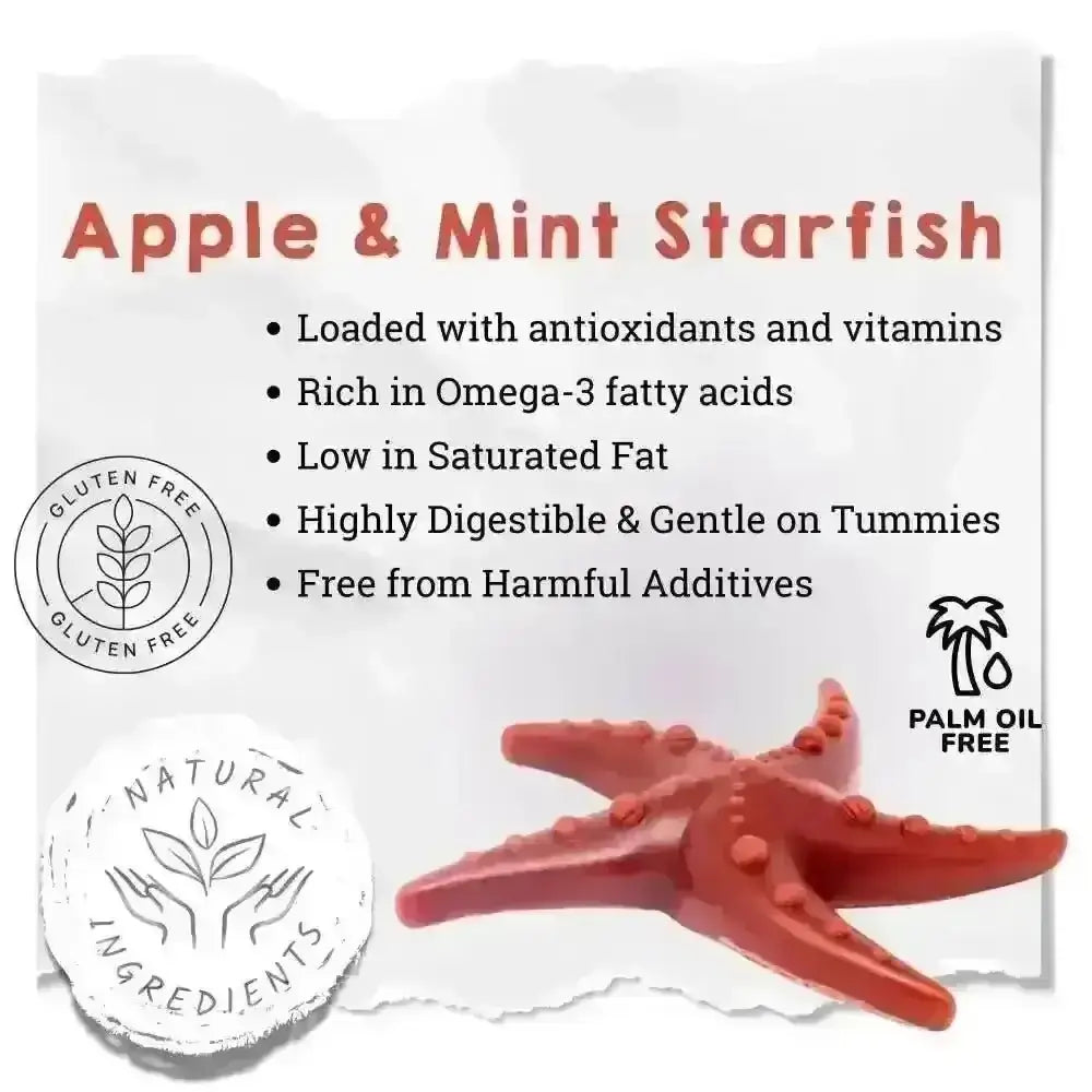 Apple & Mint Starfish Vegetable Dog Chew