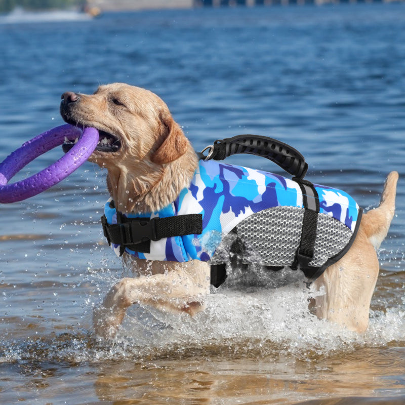 Camouflage Shark Dog Swimming Vest