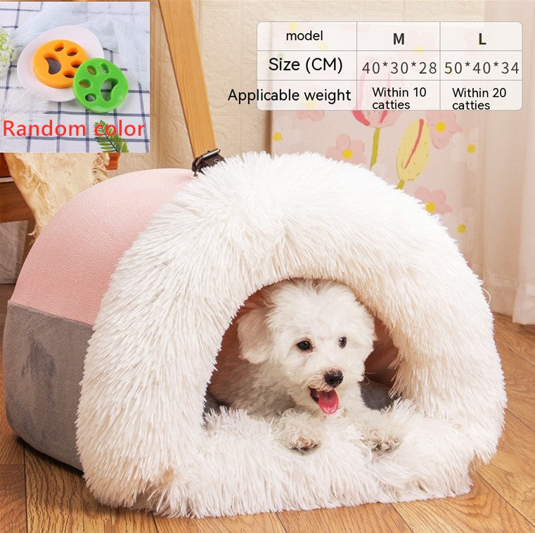 Cosy Plush Dog Nest Bed