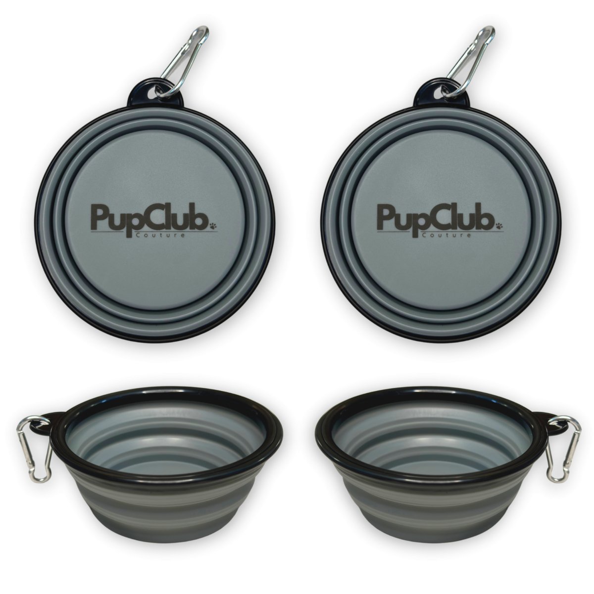 Collapsible Dog Travel Bowl – Grey