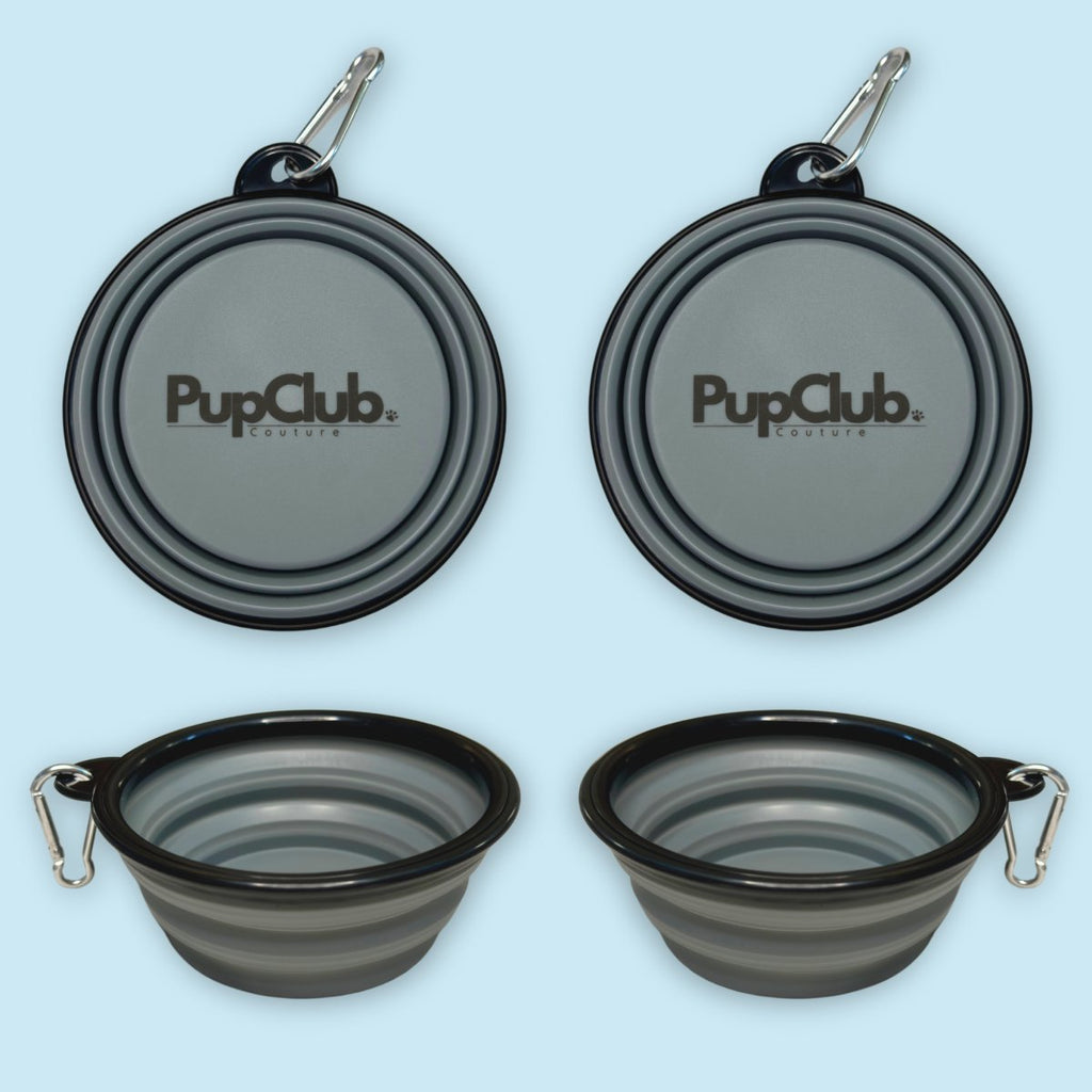 Collapsible Dog Travel Bowl – Grey