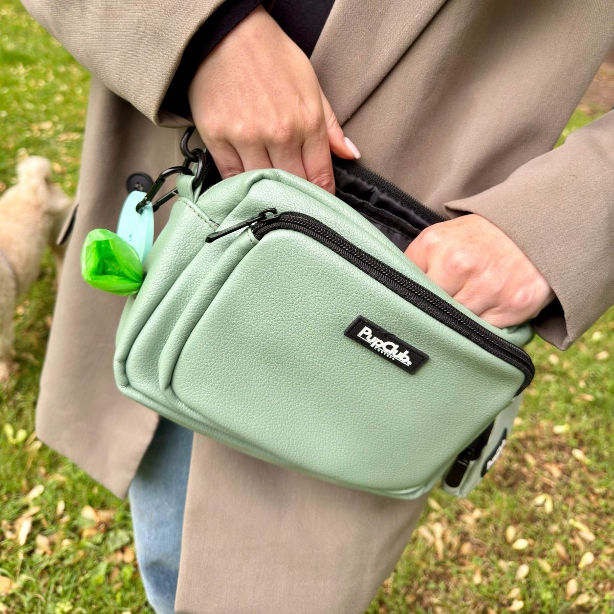 Crossbody Dog Walking Bag – Sage Green