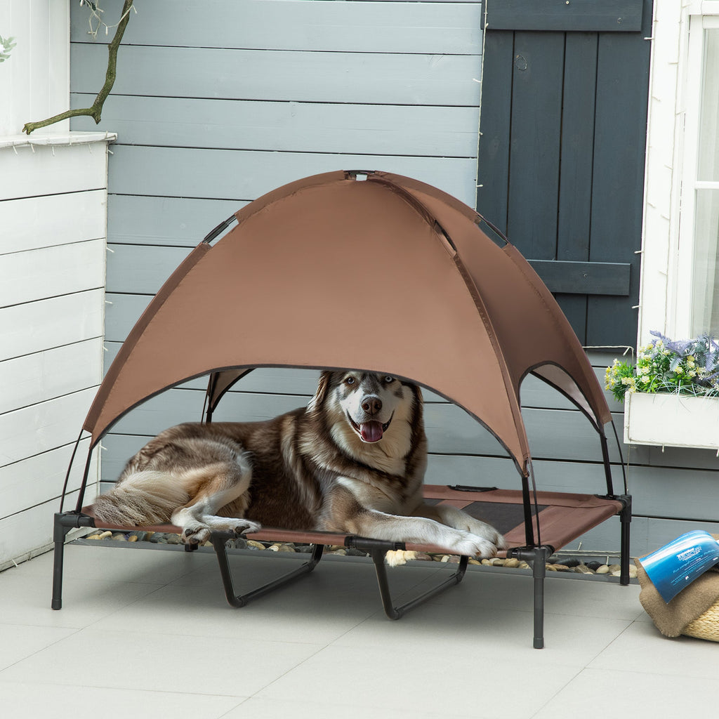PawHut Raised Dog Bed with Canopy – XL