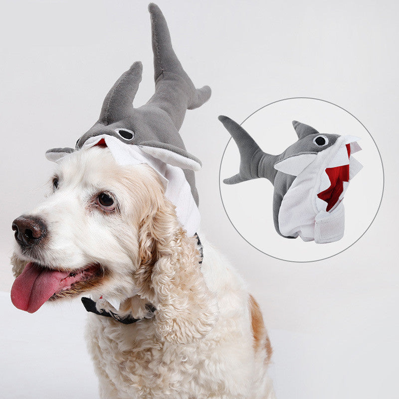 Halloween Shark Dog Hat 🦈🎃