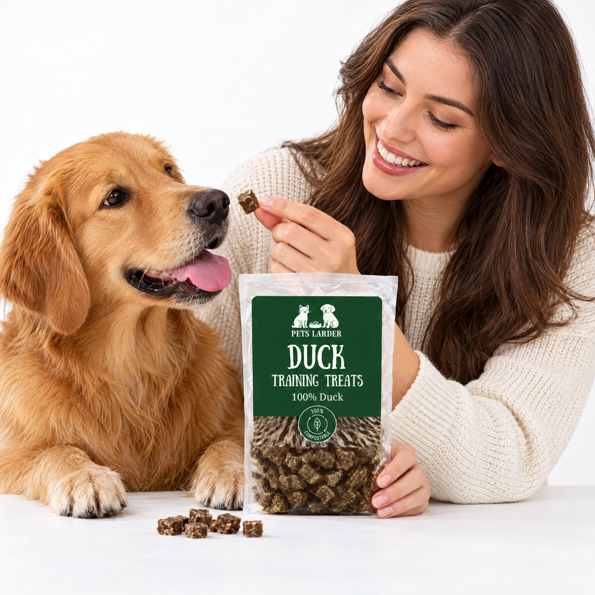 The Pets Larder 100% Duck Training Treats for Dogs & Cats