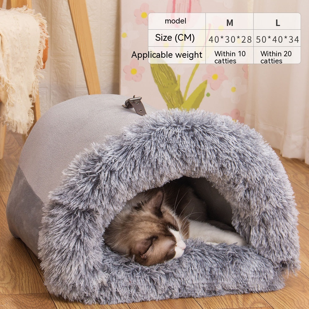 Cosy Plush Dog Nest Bed