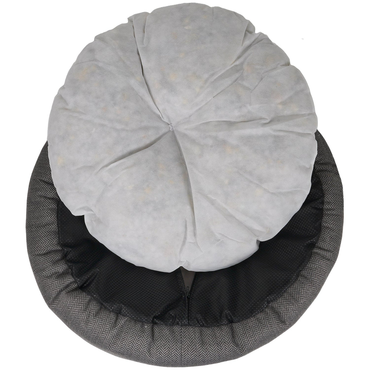 The Balmoral Herringbone Donut Dog Bed