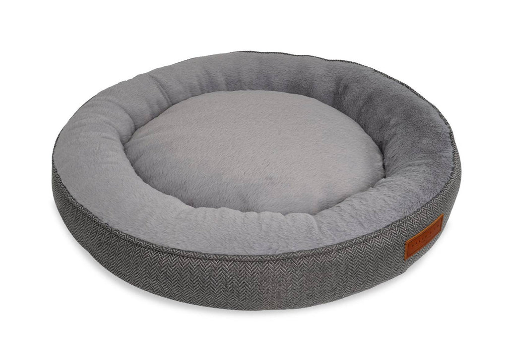The Balmoral Herringbone Donut Dog Bed