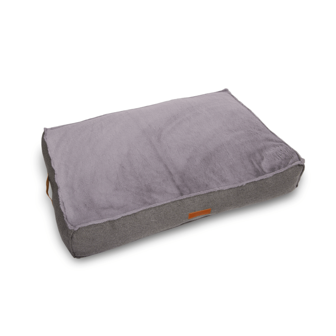 The Balmoral Herringbone Flat Pillow Dog Bed