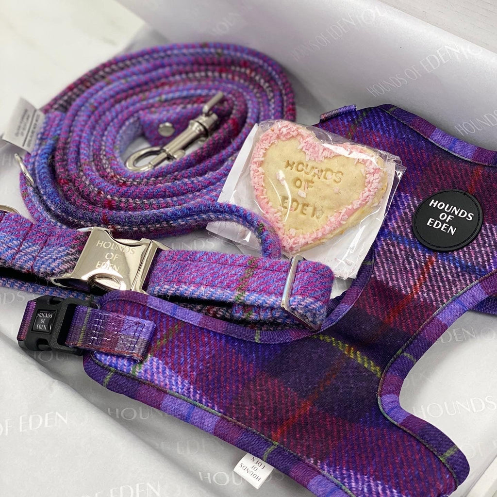 Molly Purple Tweed-Effect Dog Poop Bag & Treat Holder